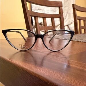Lafont Paris Star Black Cat Eye Glasses 52 100
